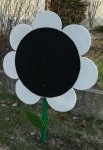 Kültéri rajztábla virág alakú