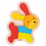 Puzzle színes nyuszi, 7 részes